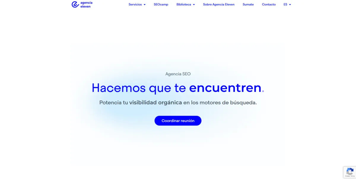 Home page of Agencia Eleven, an SEO agency in Argentina