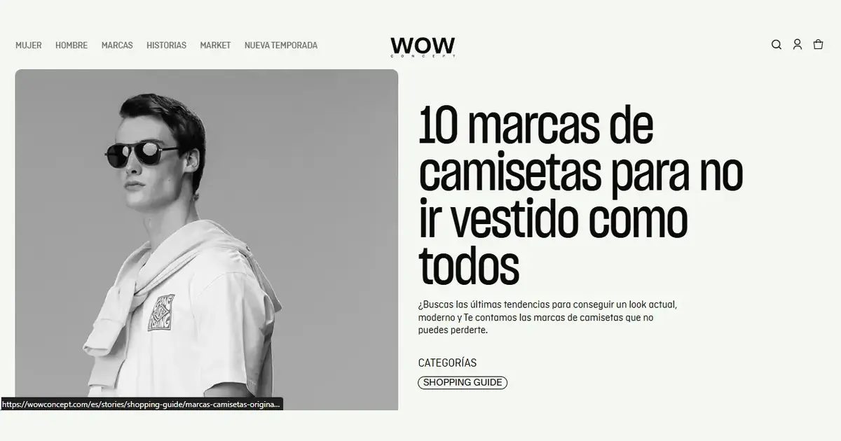 WOW Concept blog post about 10 T-shirt brands