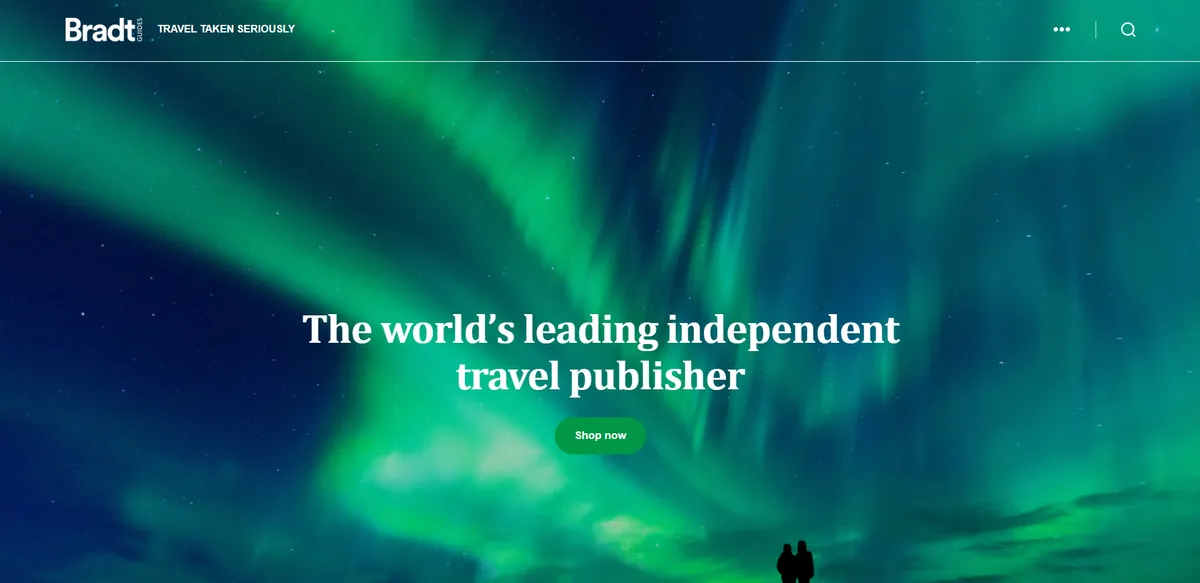 Home page of Bradt Travel Guides, a UK travel site