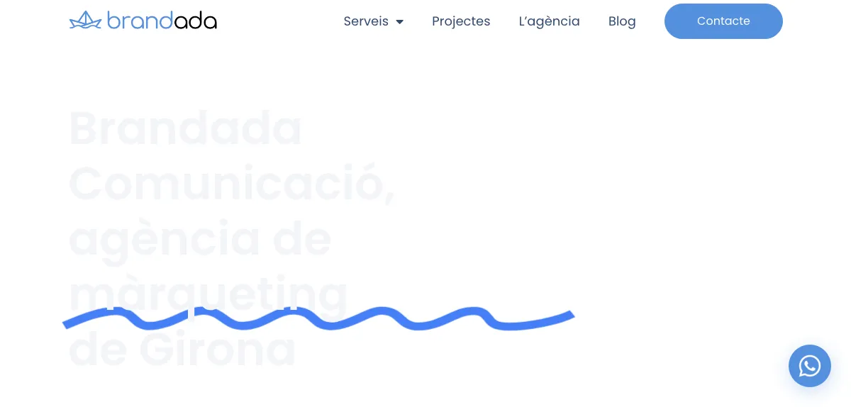 Página de inicio de Brandada Comunicació, agencia de marketing digital de Girona