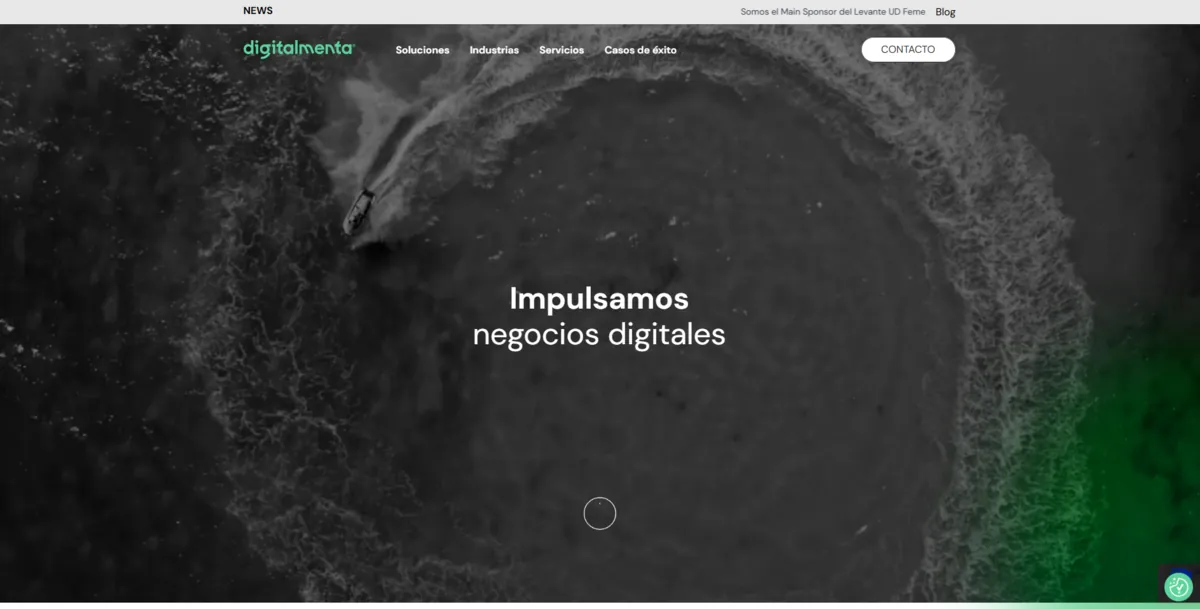 Home page of Digital Menta, a digital marketing agency in Madrid