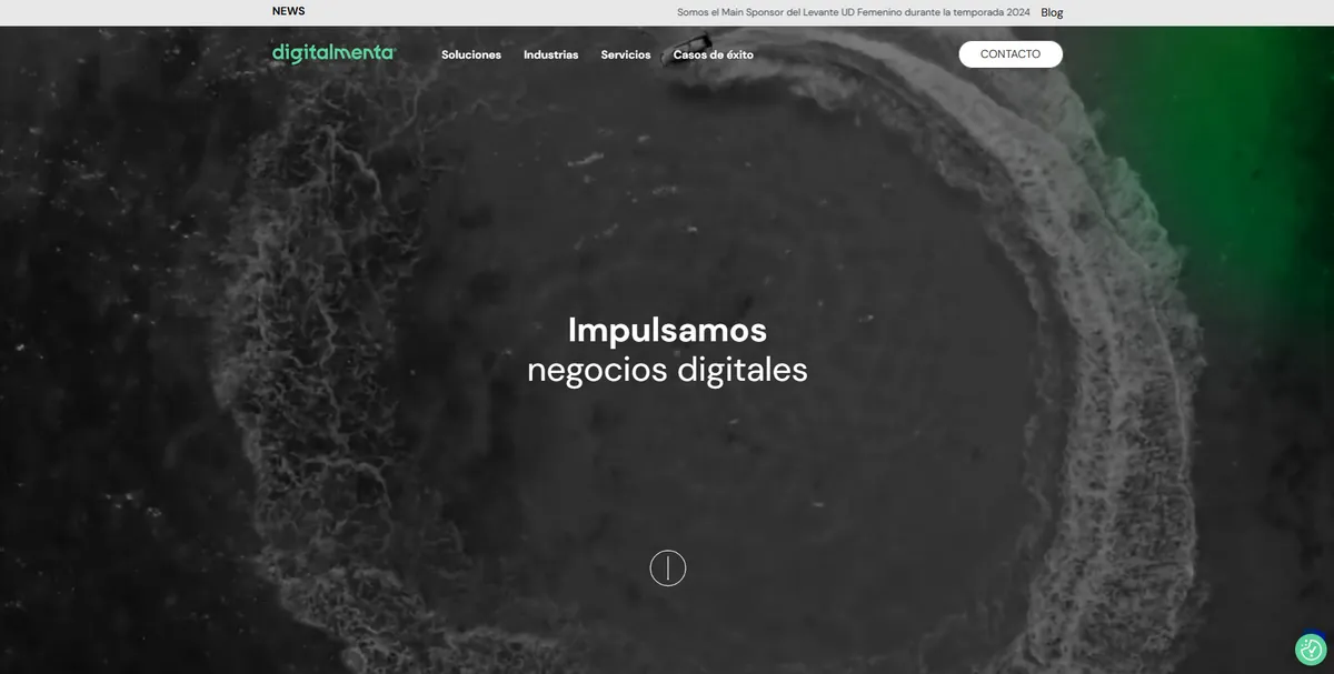 Home page of Digital Menta, an SEO agency in Valencia