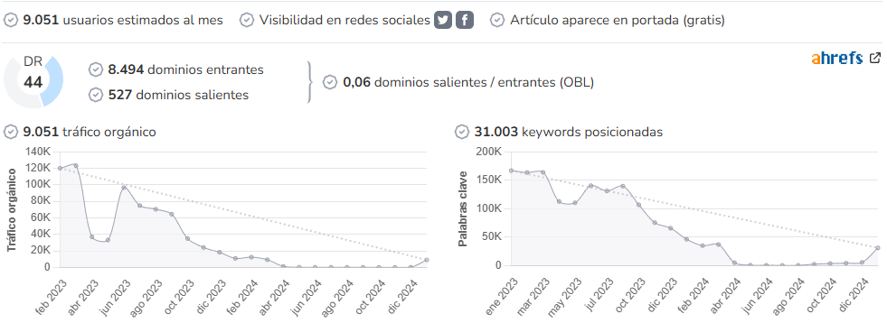 Decoora audience and SEO metrics on Growwer