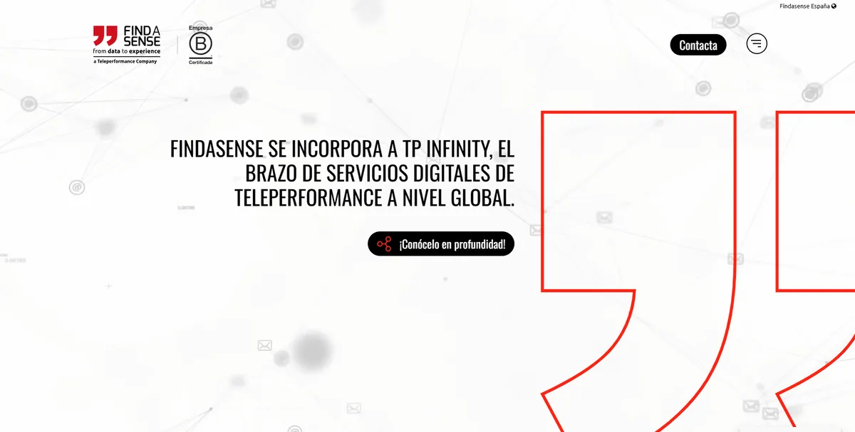Home page of FindASense, a digital marketing agency in Madrid