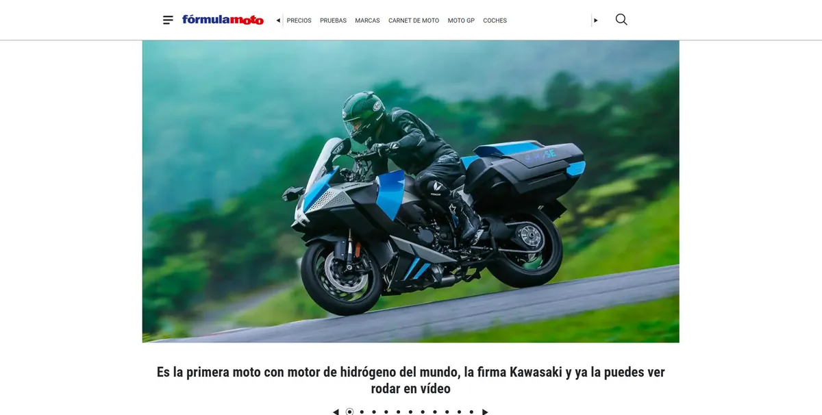 Home page of FormulaMoto, a Spanish motorcycle site