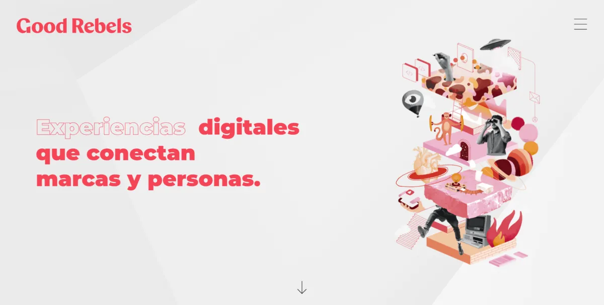 Home page of Good Rebels, a digital marketing agency in Madrid