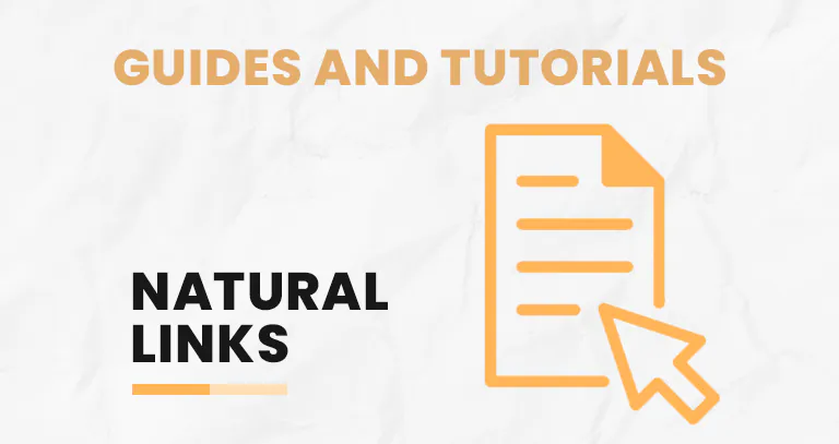 Document and cursor icon illustrating guides and tutorials that attract natural links