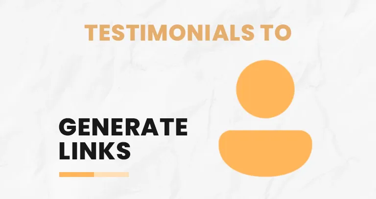 User profile icon illustrating how to use testimonials to generate links