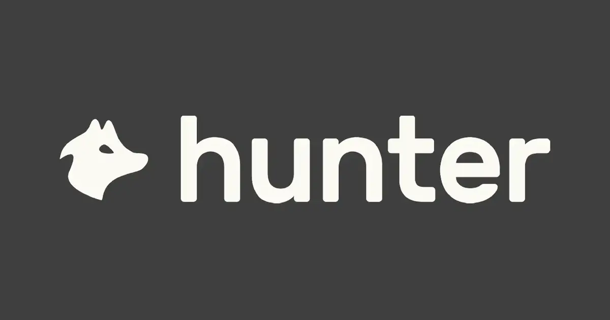 Hunter logo, email finder tool for outreach prospects