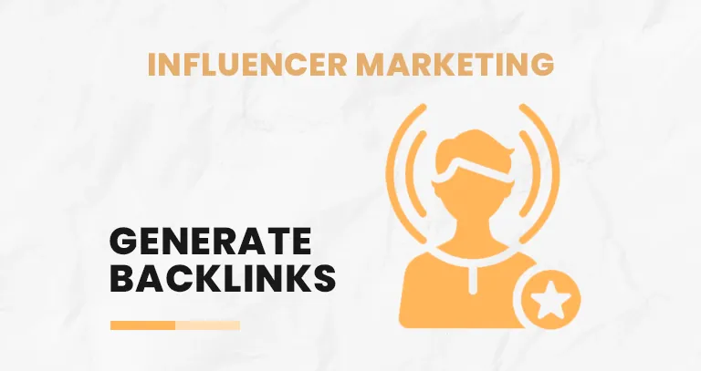 Influencer icon illustrating influencer marketing to generate backlinks