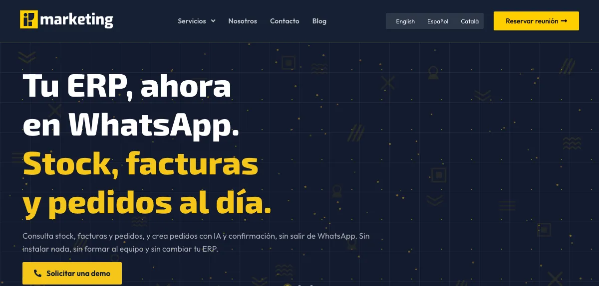 Página de inicio de IP Marketing, agencia de marketing digital de Girona