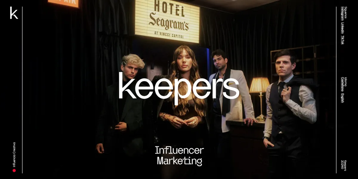 Home page of Keeper Experience, a digital marketing agency in Madrid