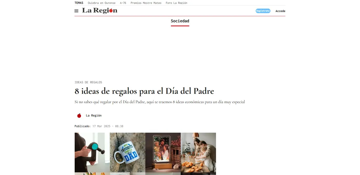 La Región article with 8 Father's Day gift ideas