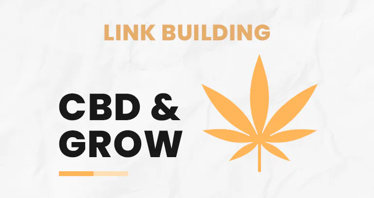 Cannabis leaf icon illustrating link building for the CBD and growshop industry
