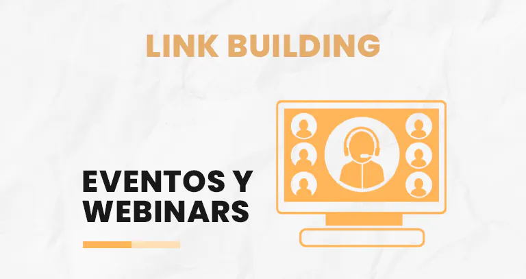 Monitor con una videollamada que ilustra el link building con eventos y webinars