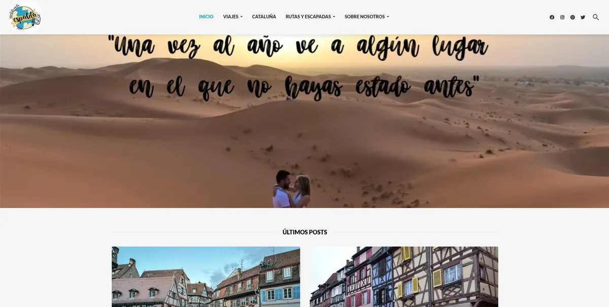 Home page of Mochila en la Espalda, a Spanish travel site