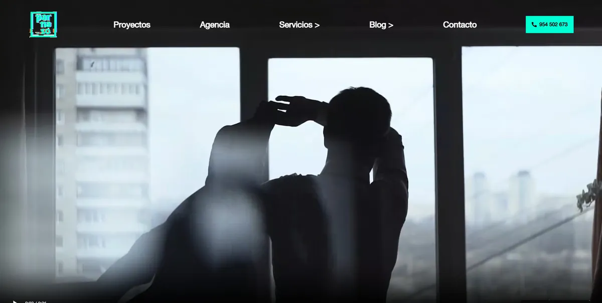 Home page of Parnaso Comunicación, an SEO agency in Seville