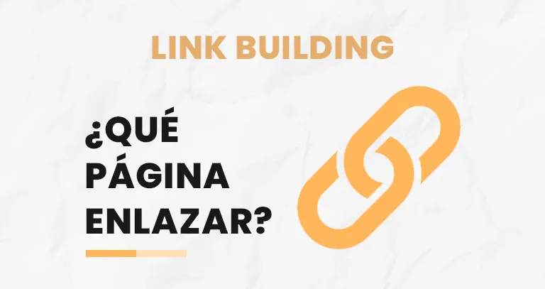 Eslabones de cadena que ilustran qué página enlazar en el link building
