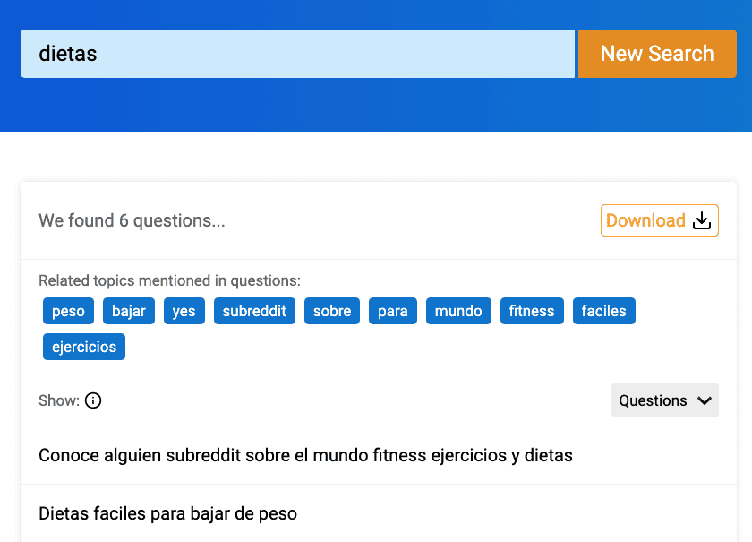 QuestionDB questions found for the keyword 'dietas'