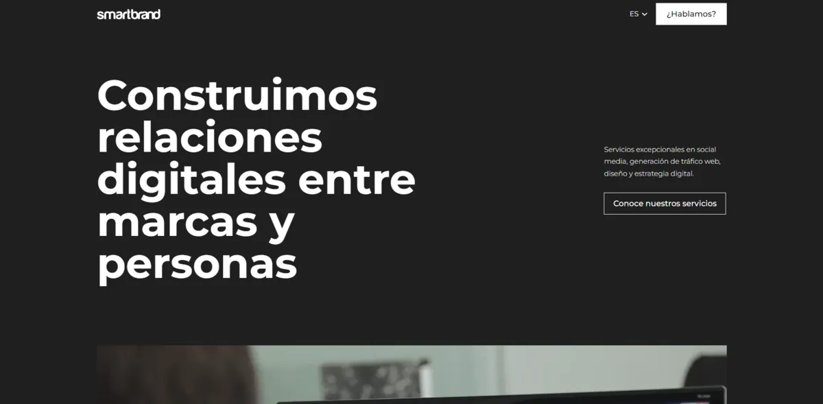 Home page of SB Digital, an SEO agency in Bilbao