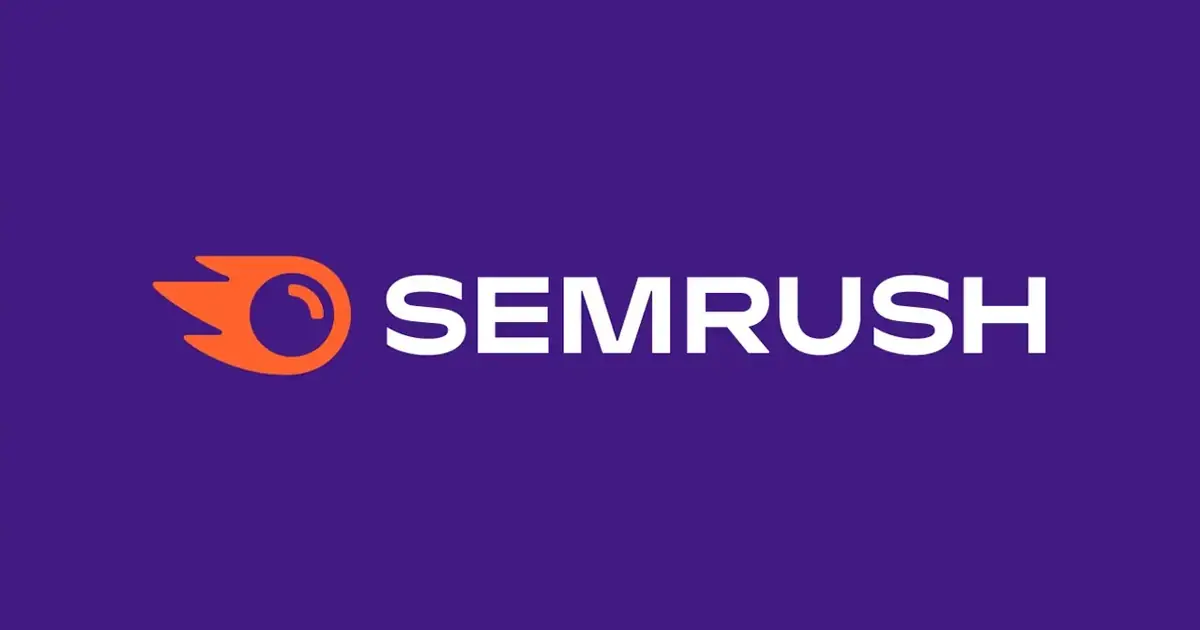 SEMrush logo, SEO suite with backlink analysis and site audit