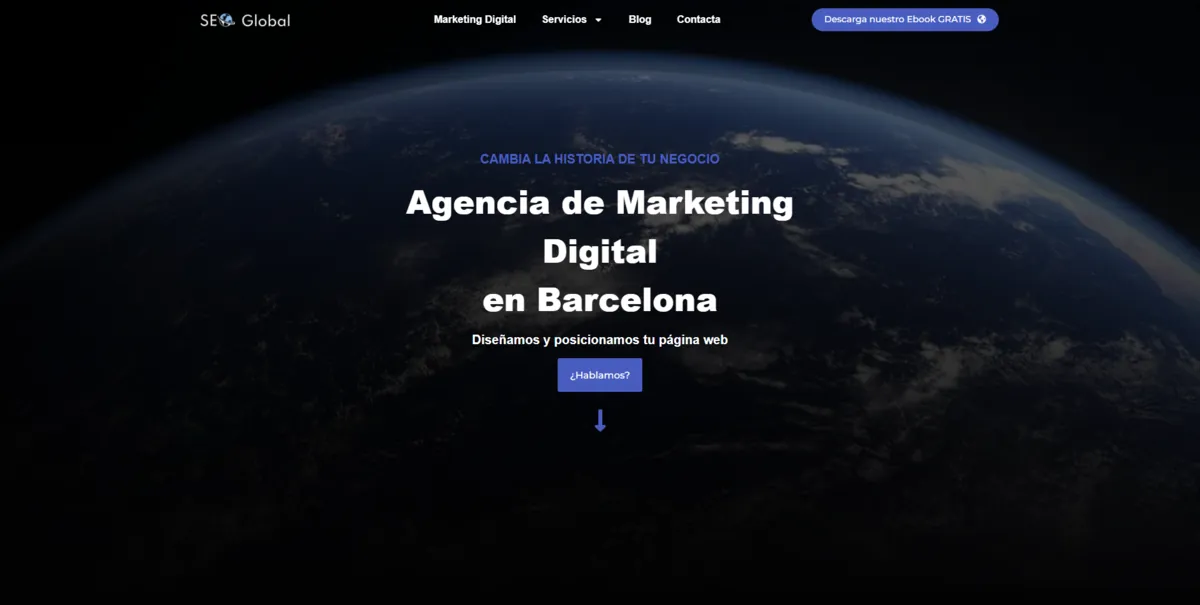Home page of SEO Global, an SEO agency in Barcelona