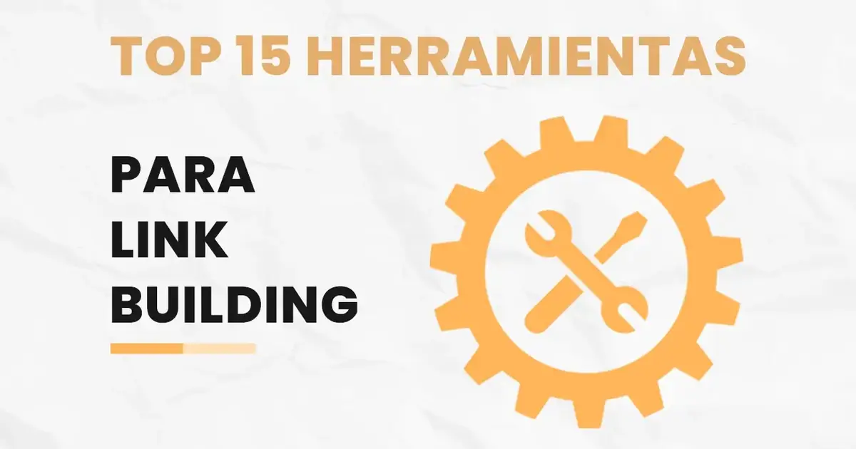 Engranaje con llave y destornillador que ilustra las 15 mejores herramientas de link building