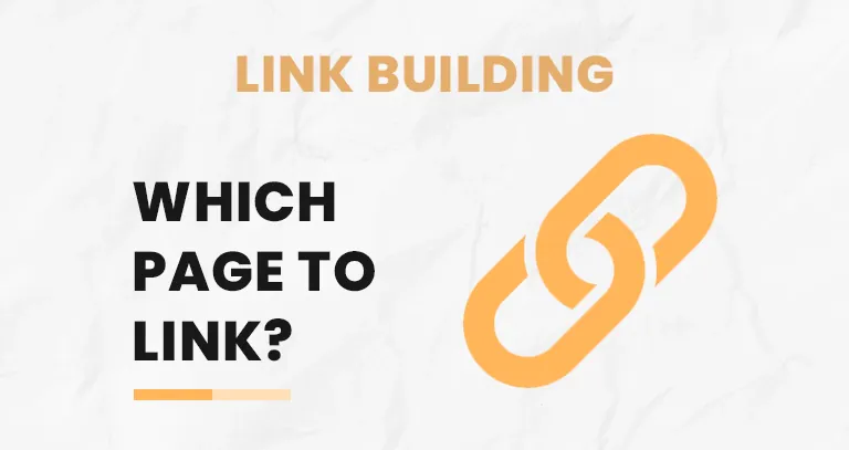 Chain link icon illustrating which page to link in link building